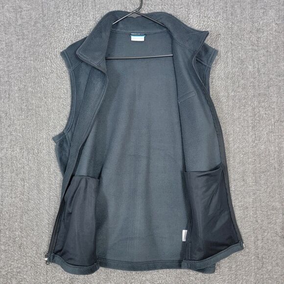 Columbia Vest Mens Large Gray Steens Mountain Fleece Full Zip Sleeveless - Picture 9 of 13